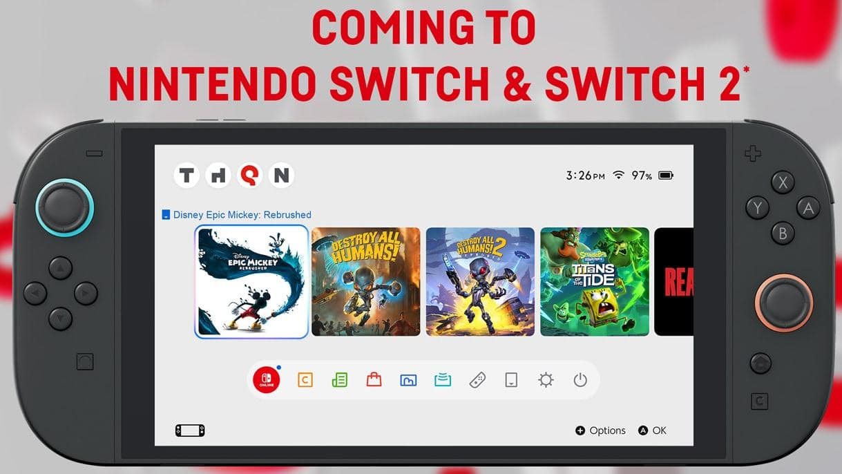 THQ kondigt vier ports voor de Nintendo Switch en Switch 2 aan