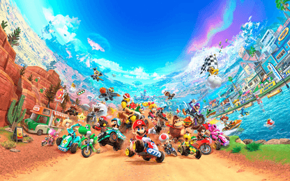 Bekijk nu ruim een half uur aan Mario Kart World gameplay