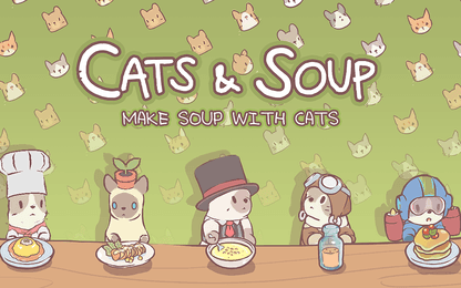 Verzamel stukjes snoep in Cats & Soup