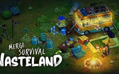 Puzzel om te overleven in Merge Survival: Wasteland