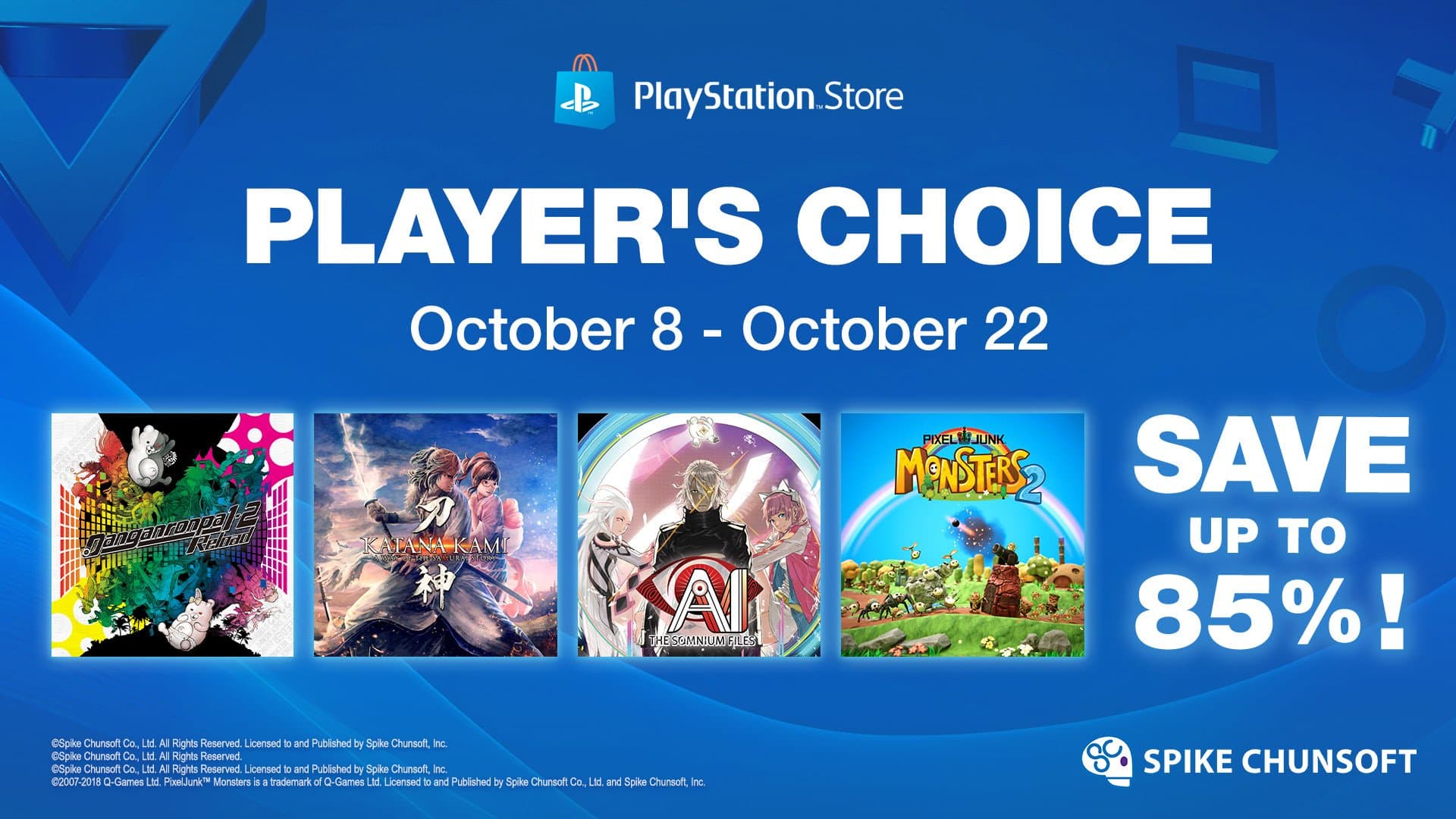 Spike Chunsoft gaat lekker met de kortingen!