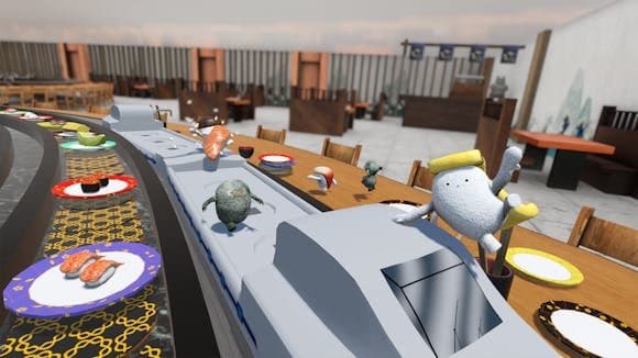 Vecht met rauwe vis in Sushi Battle Rambunctiously