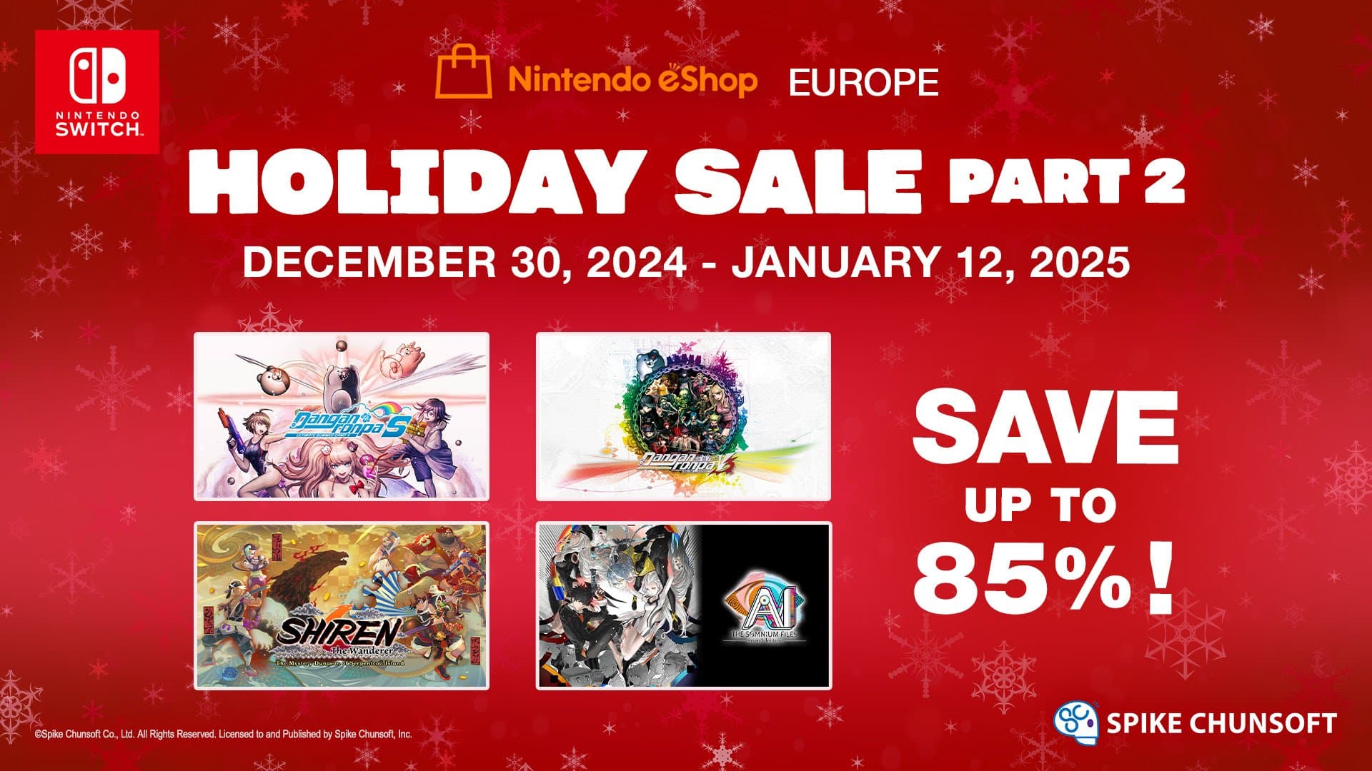 Spike Chunsoft viert nieuw jaar op de Nintendo Switch met extra korting