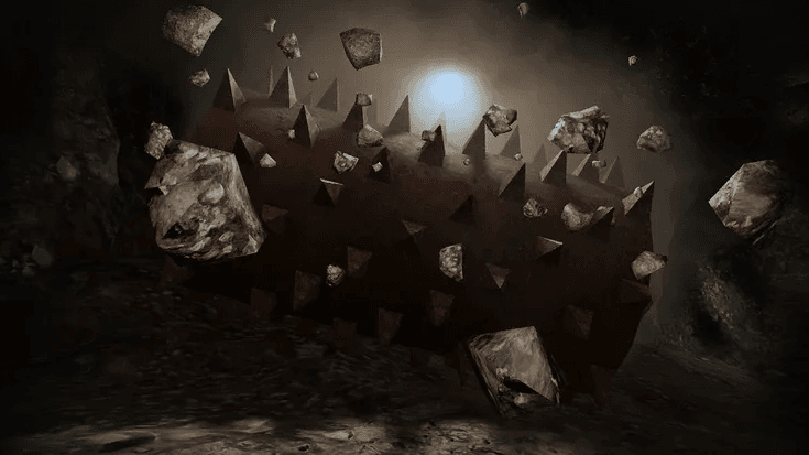 In Grindworm bestuur je een graafmachine door de diepe krochten van de hel