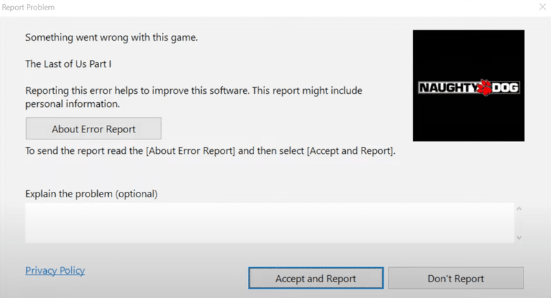 Bugreport The Last of Us Part I