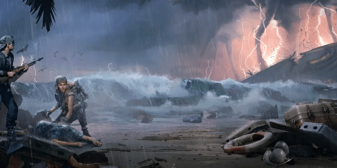 Probeer te overleven op een onbewoond eiland in Lost Rift