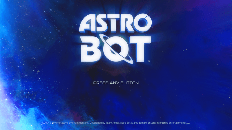 Astro Bot Title Screen
