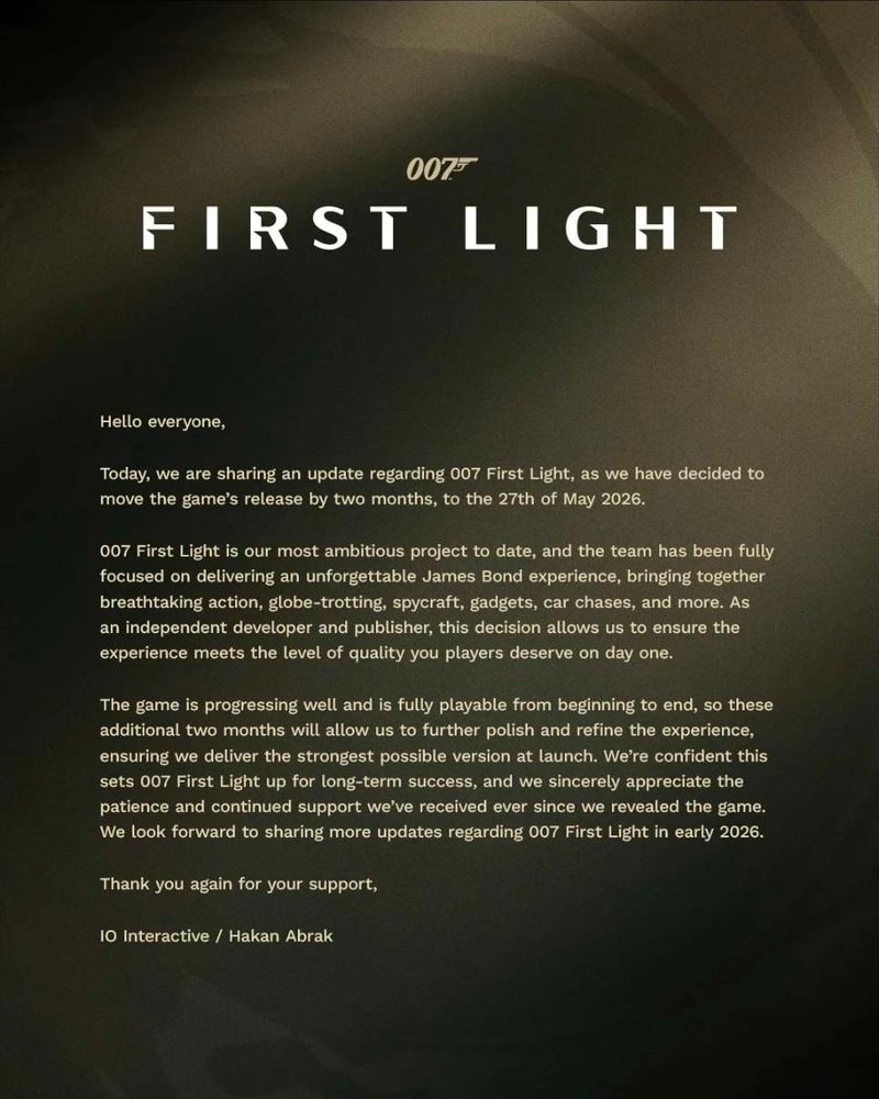 007 First Light Delay