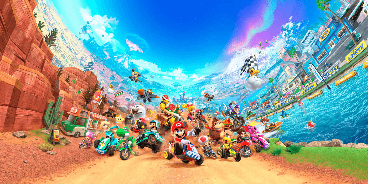 Bekijk nu ruim een half uur aan Mario Kart World gameplay