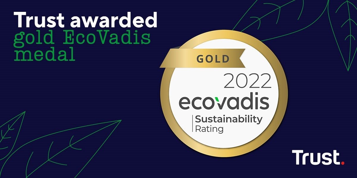 Trust is bekroond met de gouden EcoVadis medaille