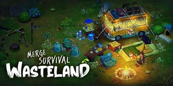 Puzzel om te overleven in Merge Survival: Wasteland