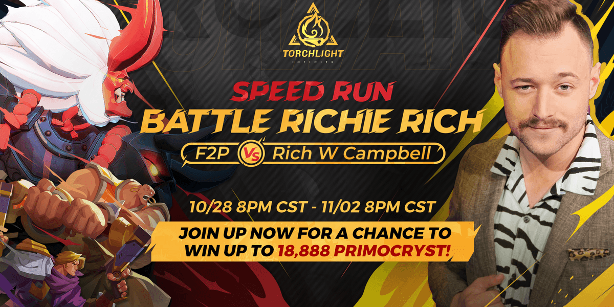 Doe mee aan het speedrun-evenement voor Torchlight: Infinite