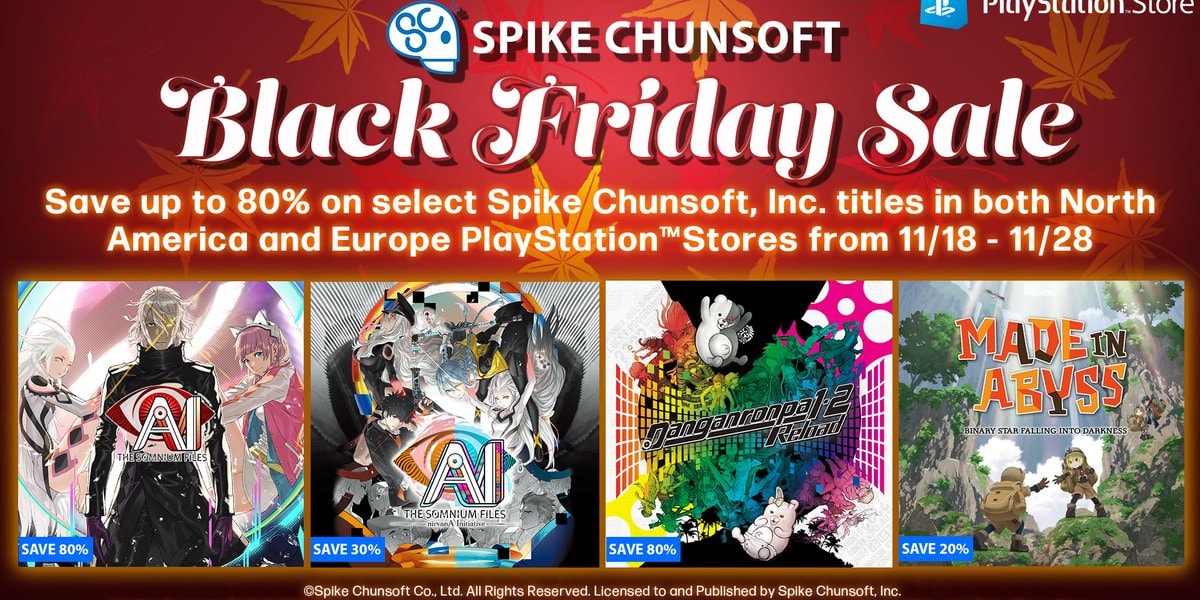 Black Friday Sales van Spike Chunsoft voor de PlayStation Store zijn bekend gemaakt