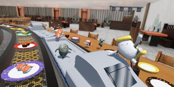Vecht met rauwe vis in Sushi Battle Rambunctiously