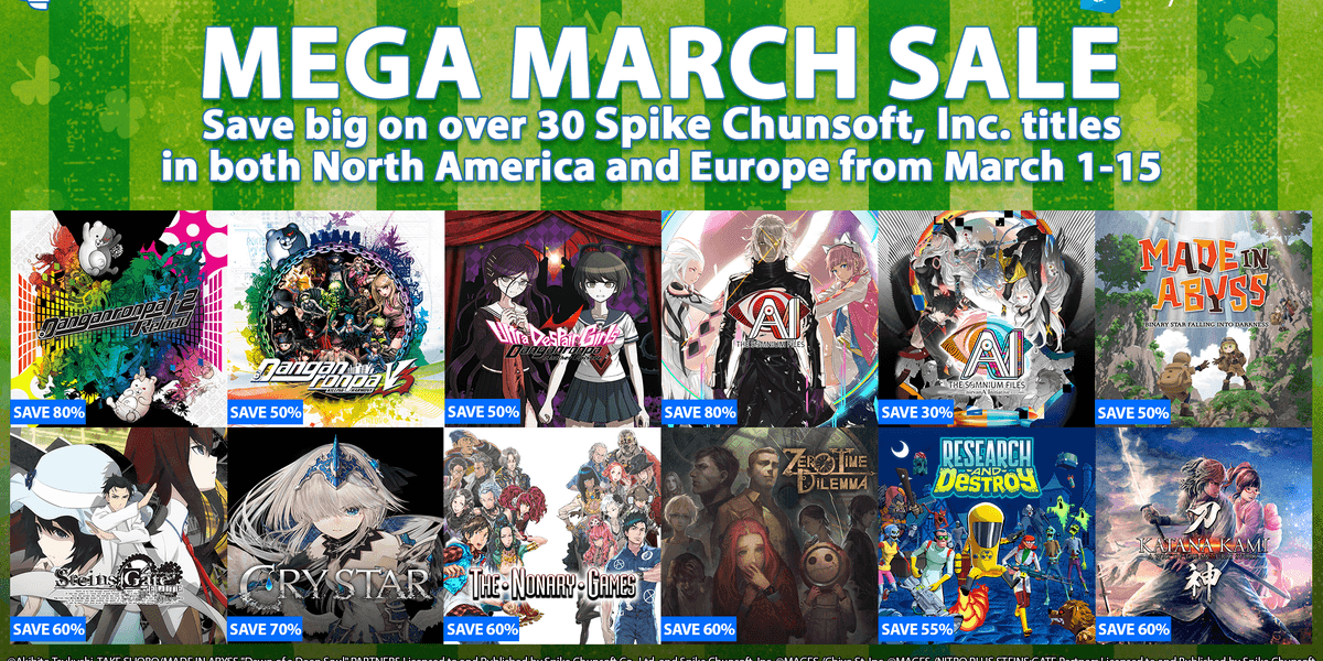 Spike Chunsoft deelt weer uit met flinke kortingen