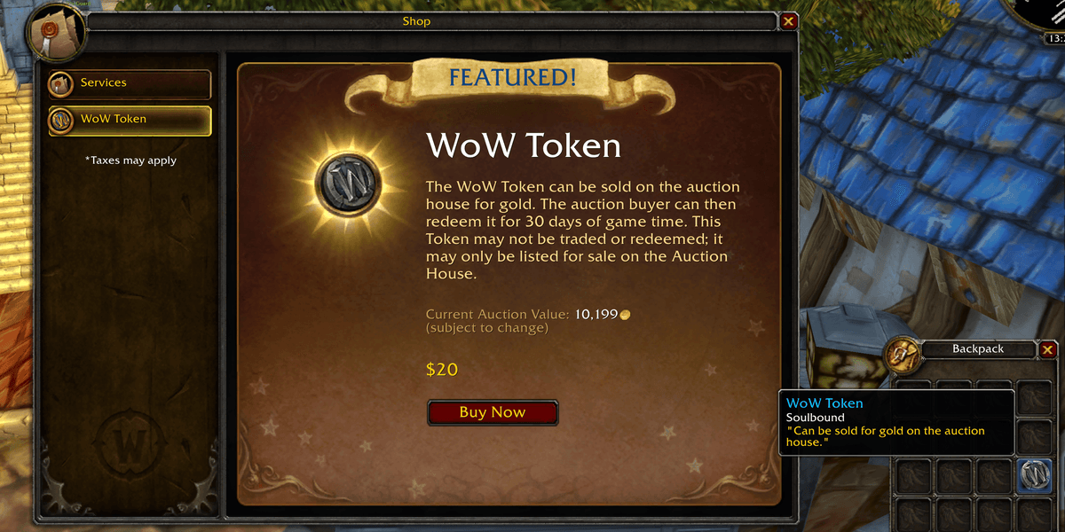 "WoW Classic is dood" ; nieuwe update voegt wow tokens toe aan WoW Classic