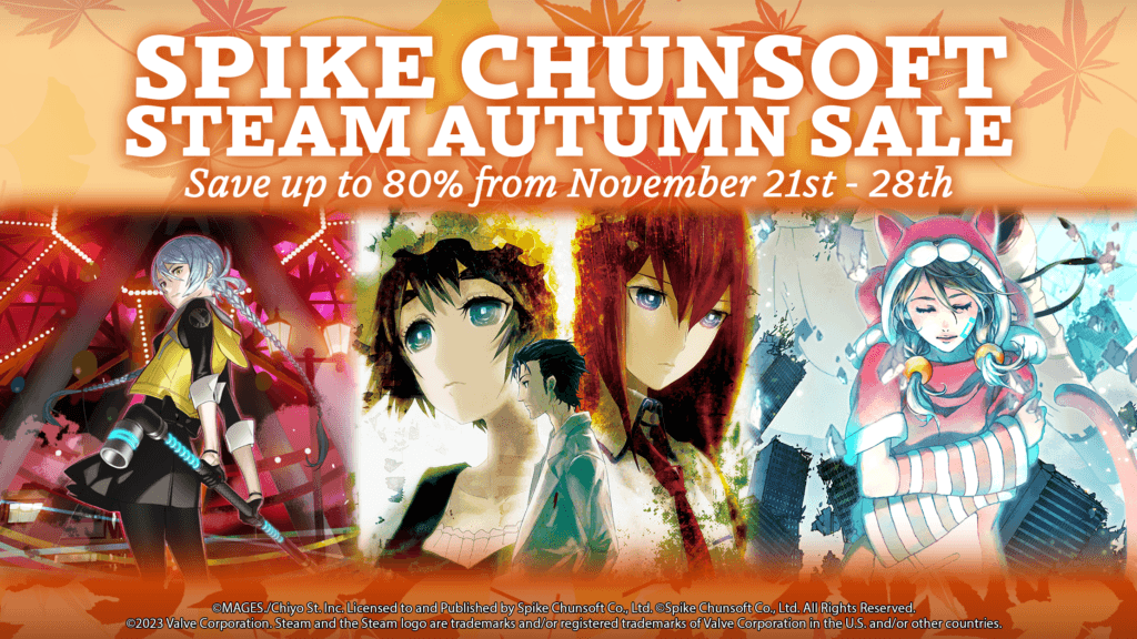 Ook Spike Chunsoft doet mee met de Steam Autumn Sale