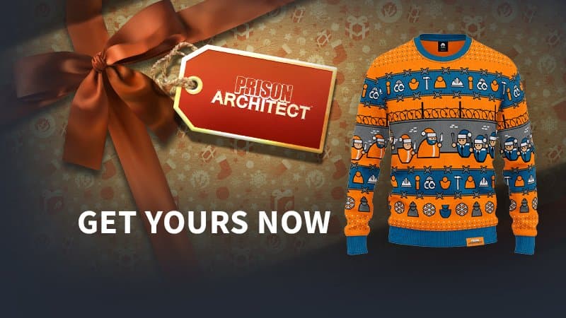 Prison Architect komt met een foute Kersttrui