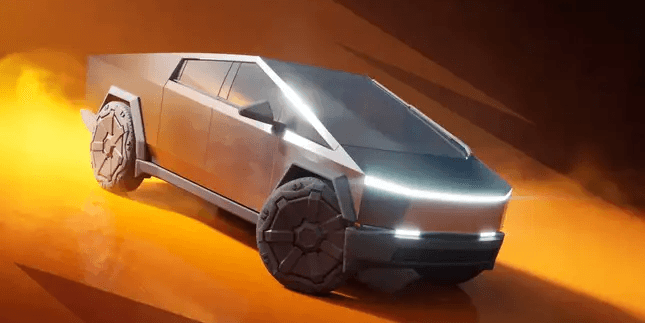 Tesla's cybertruck maakt zijn videogame-debuut
