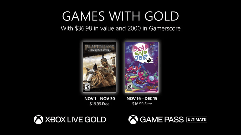 Games With Gold November 2022