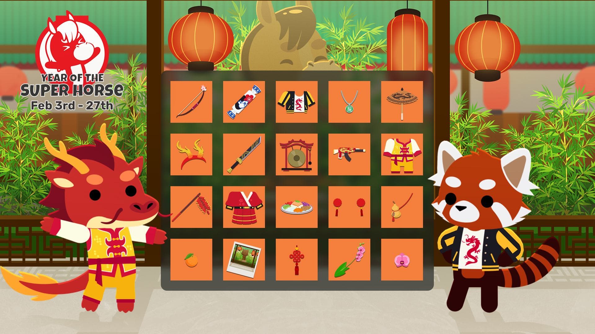 Vier de jaar van het paard nu in Super Animal Royale