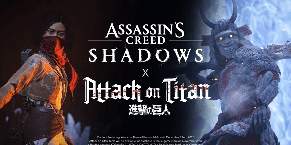 Assassin's Creed Shadows gaat een samenwerking aan met Attack on Titan