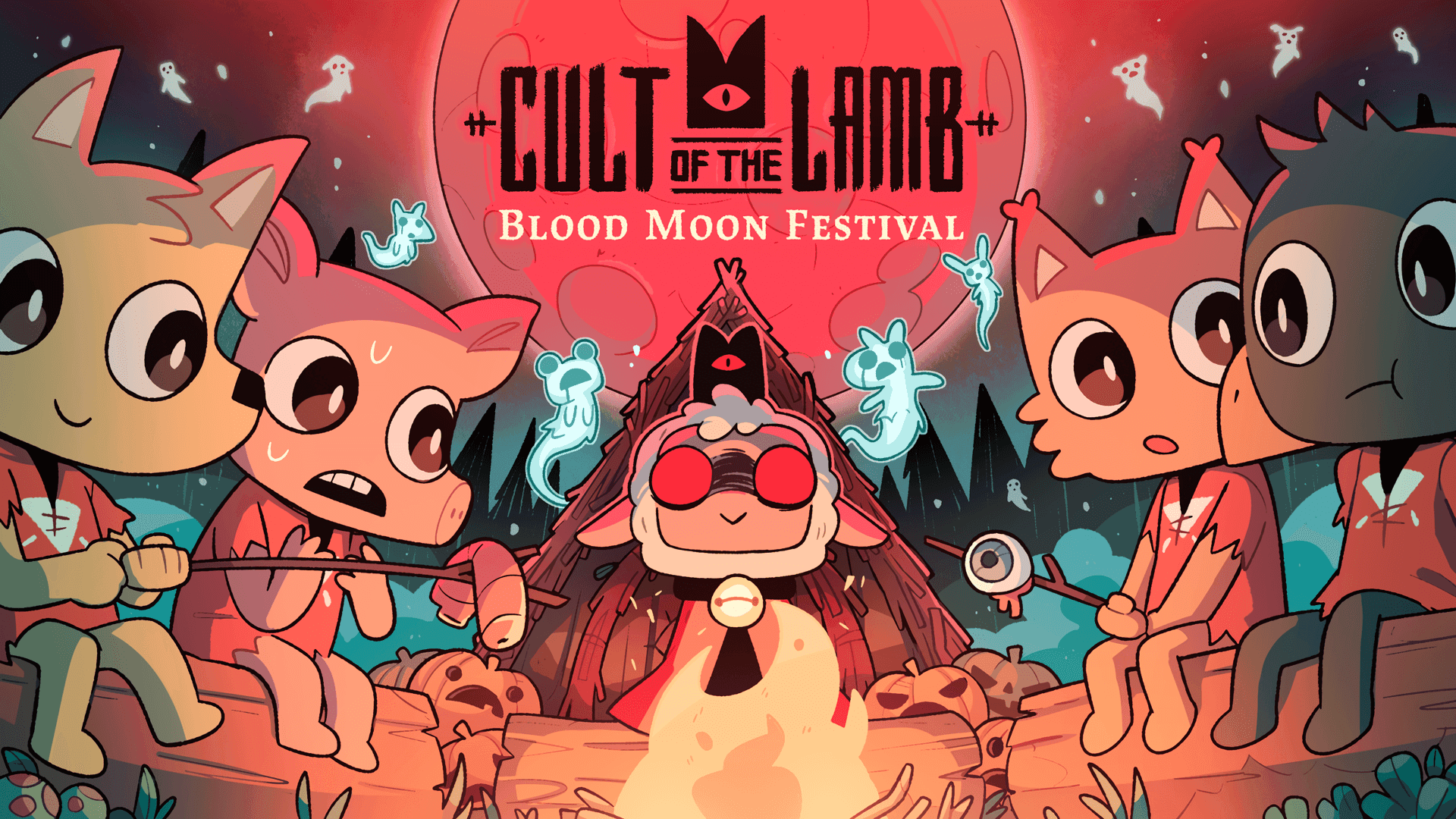 Vier het Blood Moon Festival in Cult of the Lamb