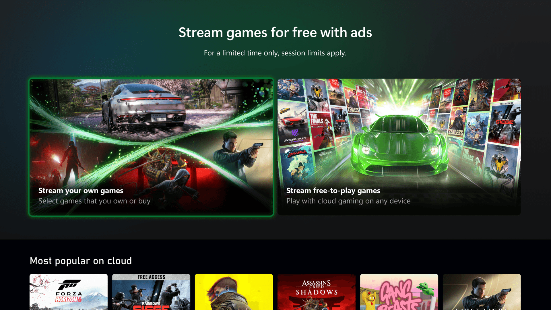 XBOX test gratis cloud streaming voor eigen games