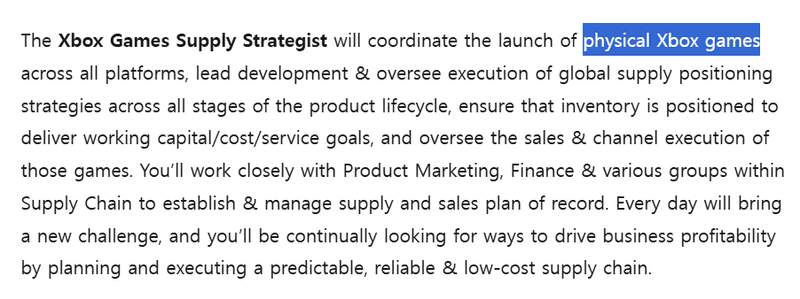 XBOX Games Supply Strategist Vacature Snippet