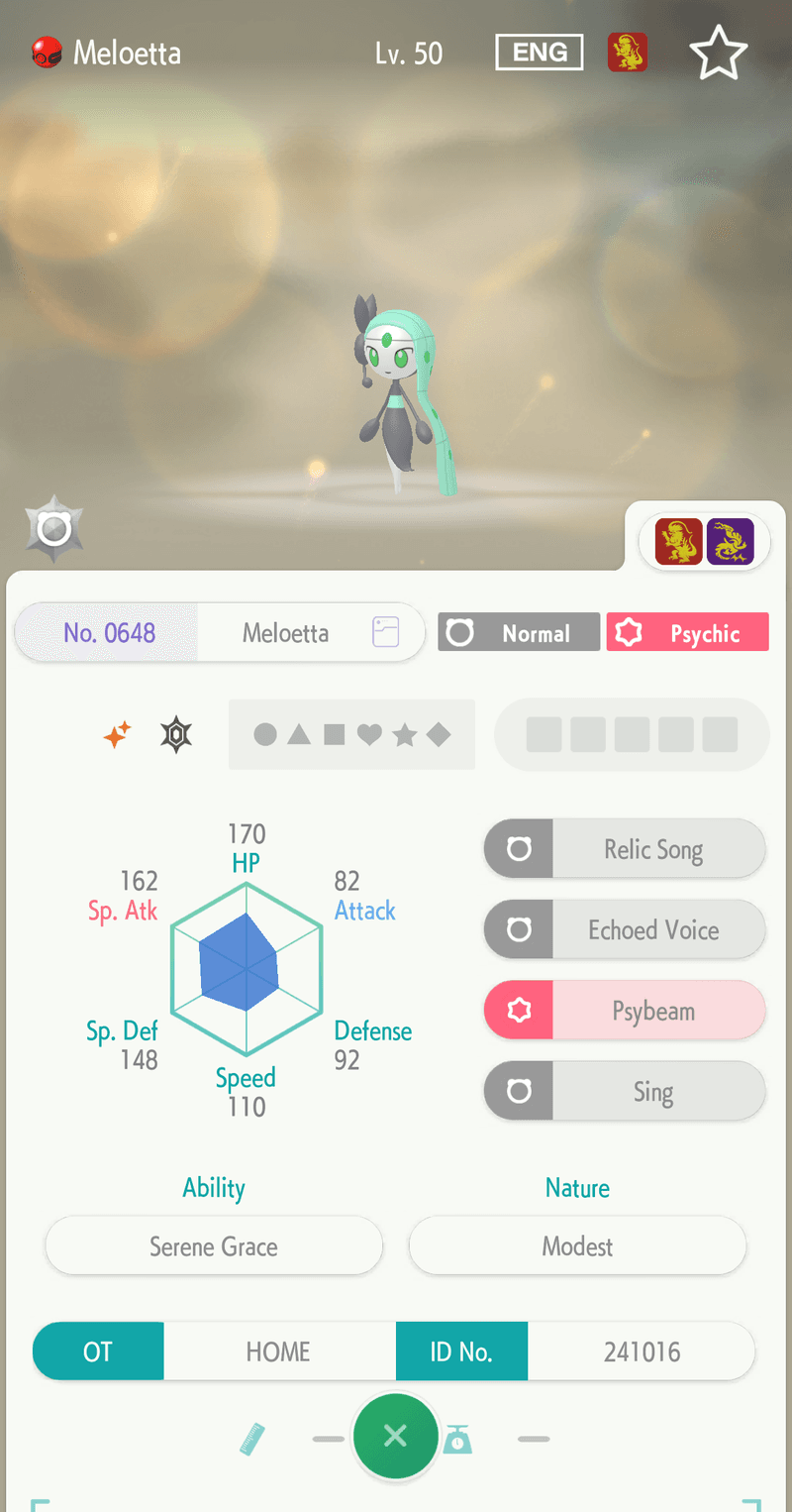 Pokémon HOME Meloetta