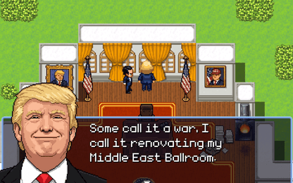Satirische Trump RPG is nu te spelen op arcadekasten in Washington D.C. en in jouw browser