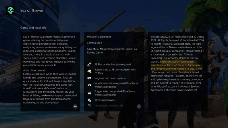 Sea of Thieves PSN
