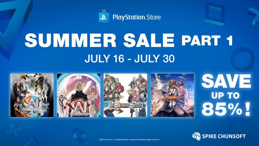 Ook op PSN kosten Spike Chunsoft games nu minder