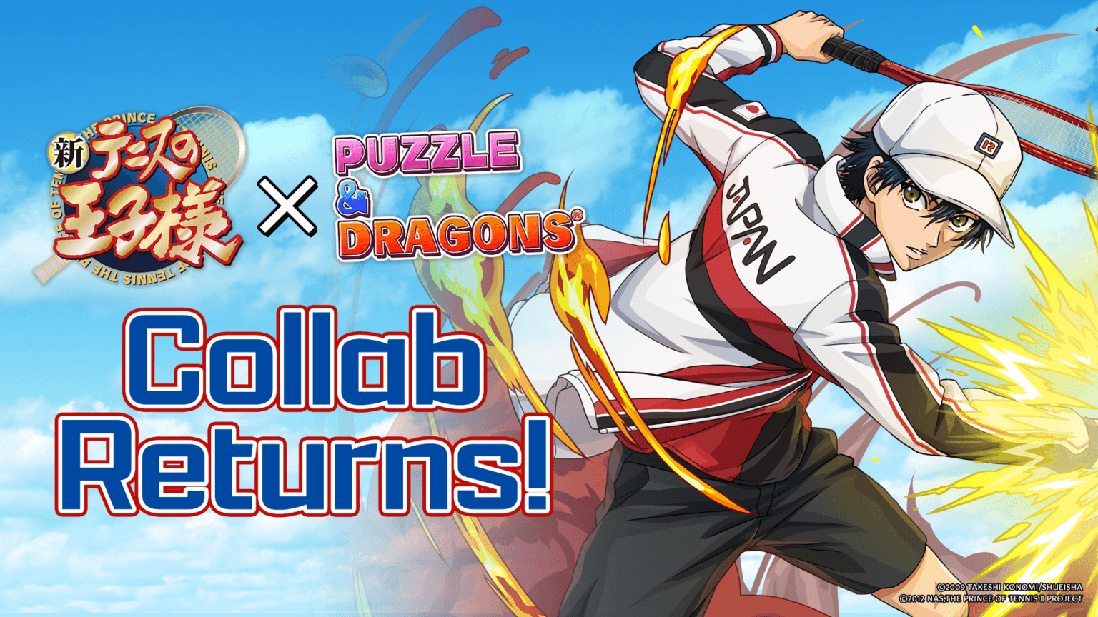 Serveer raak, want The Prince of Tennis II komt terug bij Puzzle & Dragons