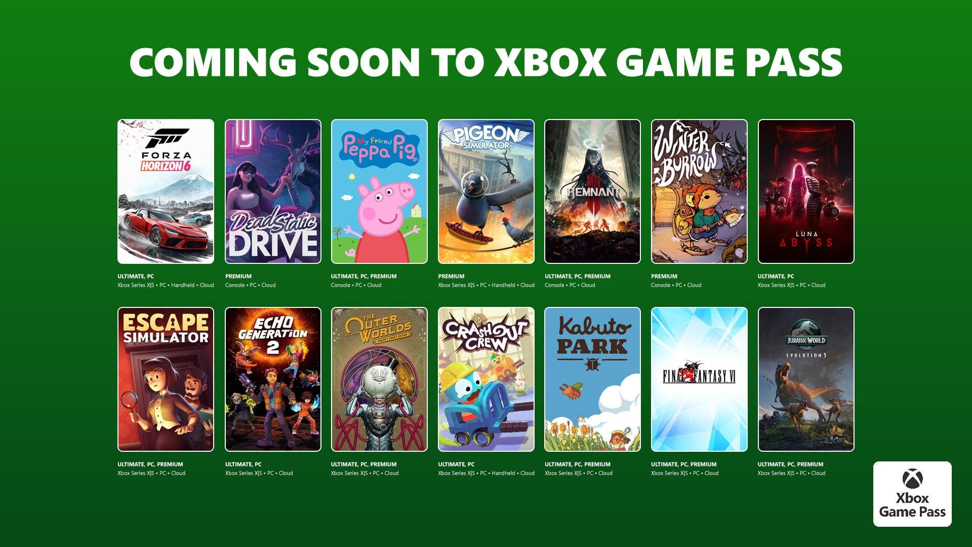 Forza Horizon 6, Jurassic World Evolution 3 en meer titels verschijnen binnenkort op XBOX Game Pass