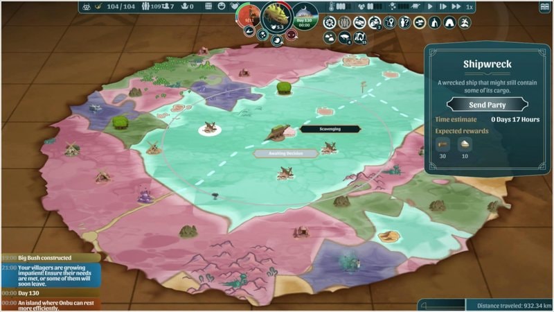 Wereldkaart The Wandering Village