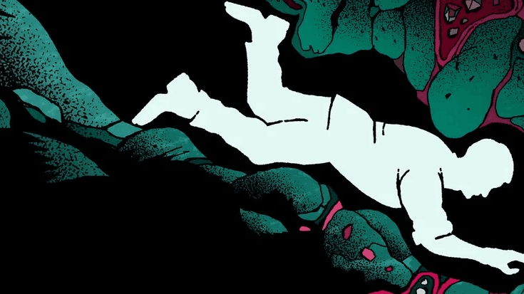 Duw iemand met alleen maar zijn eigen handen door een grot in The Cave Diver