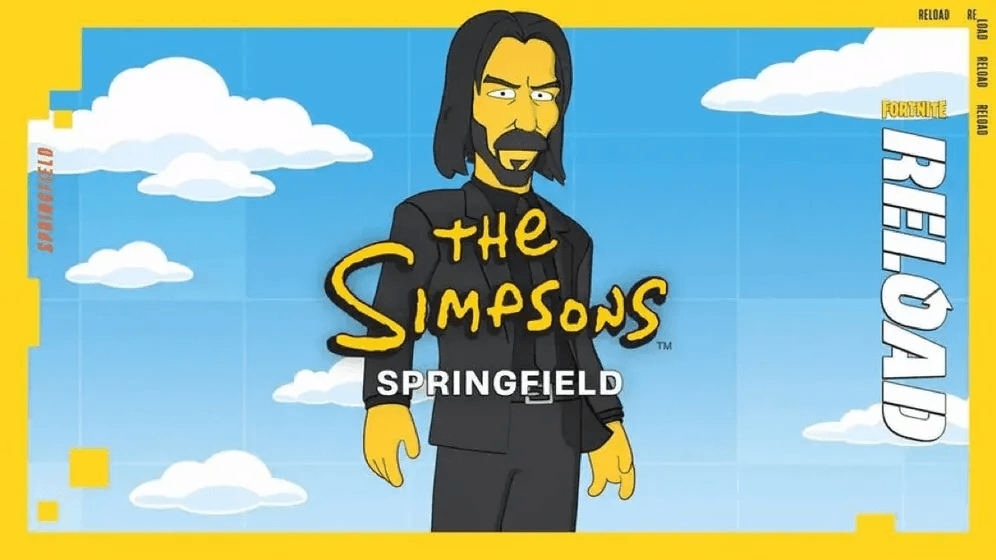 Fans van The Simpsons, John Wick en Fortnite kunnen hun geluk niet op met Fortnite Reload