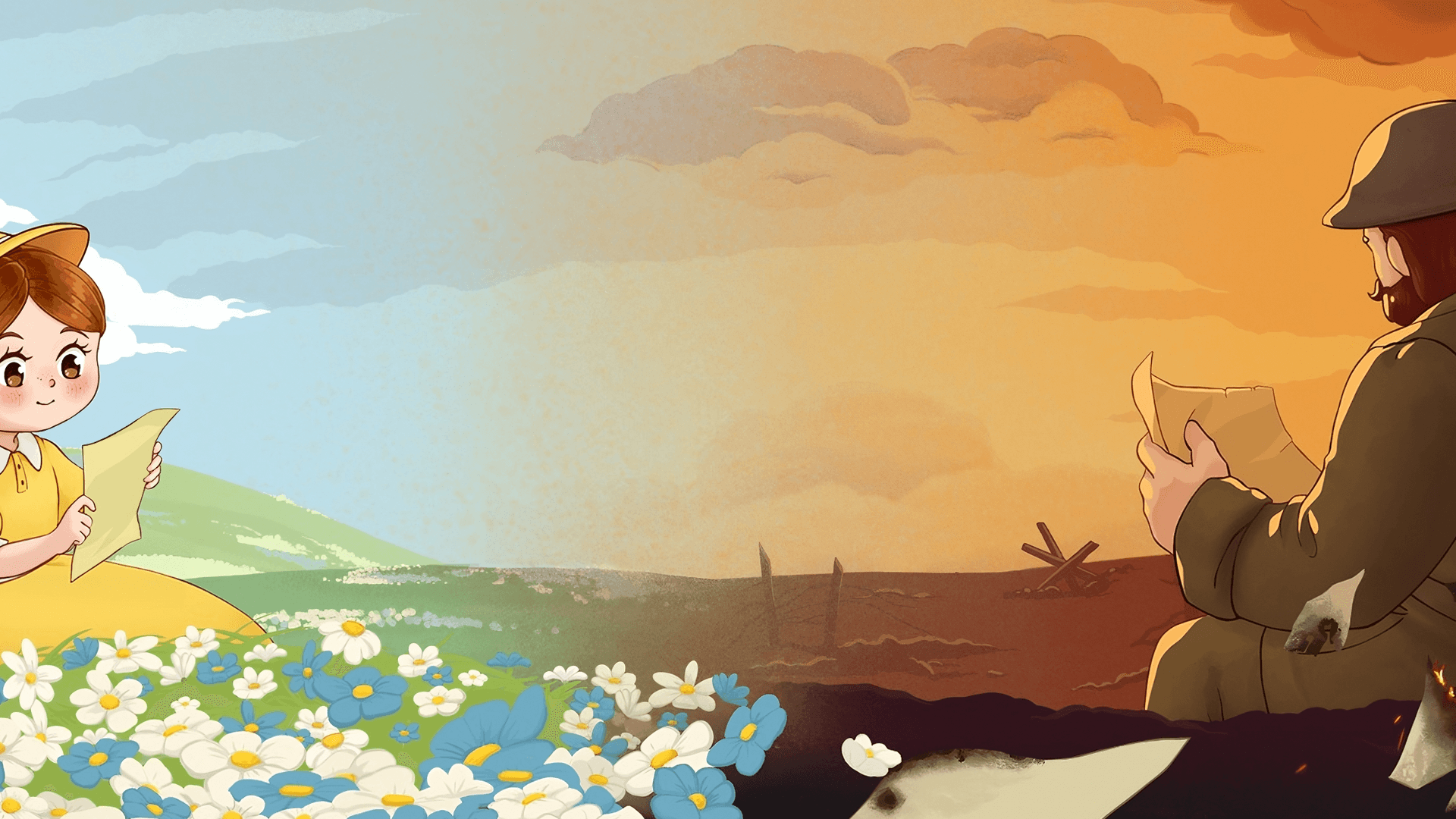 Letters of War lijkt op Valiant Hearts, maar dan in de Tweede Wereldoorlog