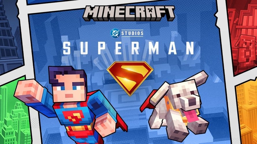 Superman vliegt binnen Minecraft met epische DLC