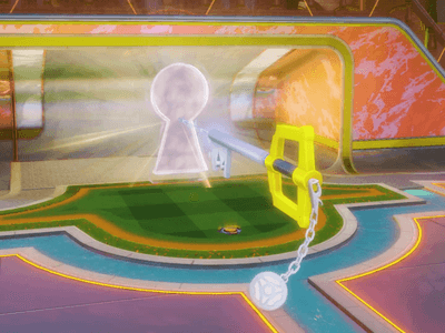 Frame from the teaser video announcing Kingdom Hearts content in Rocket League.