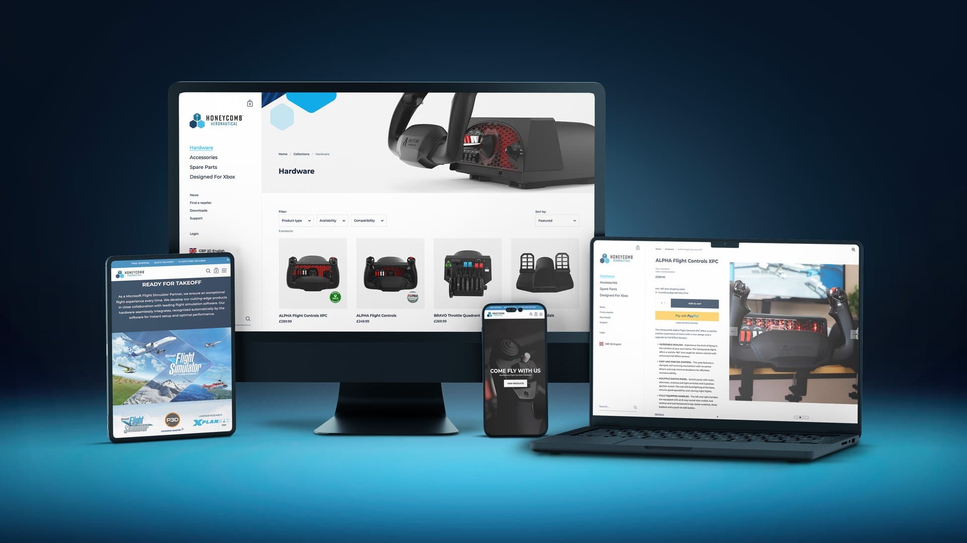 Bekijk nu de nieuwe store van Honeycomb Aeronautical